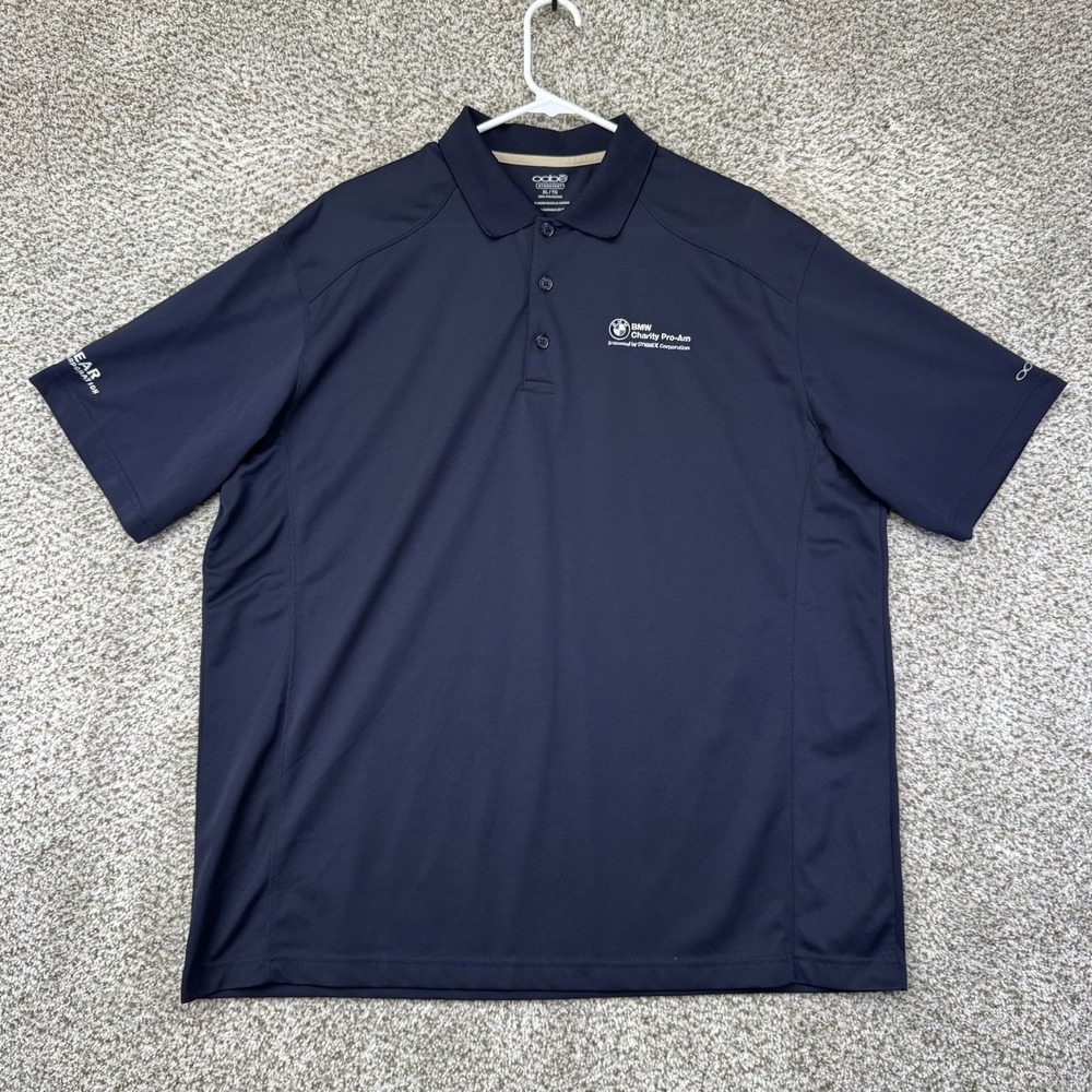BMW Charity Pro-Am Golf Polo Shirt Menls Size XL Blue OOBE Hydrovent Stretch